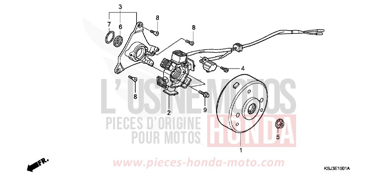 GENERATOR (CRF100F) for CRF100F EXTREME RED (R292) from 2005