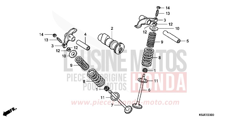 CAMSHAFT/VALVE for CRF100F EXTREME RED (R292) from 2008