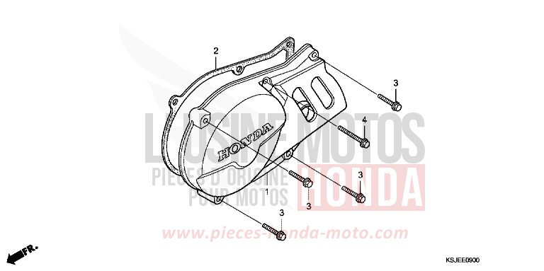 LEFT CRANKCASE COVER for CRF100F EXTREME RED (R292) from 2008