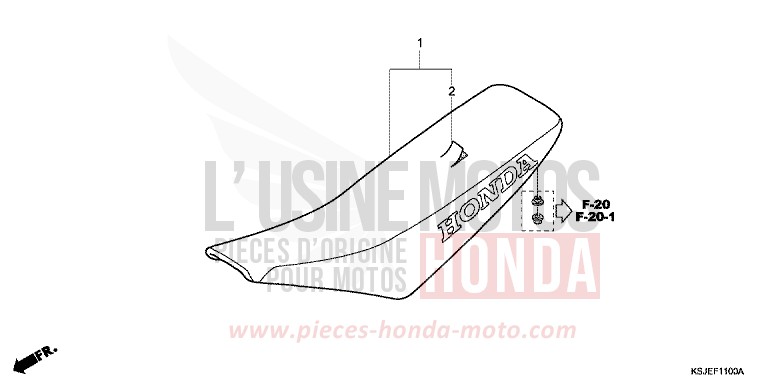 SEAT for CRF100F EXTREME RED (R292) from 2008