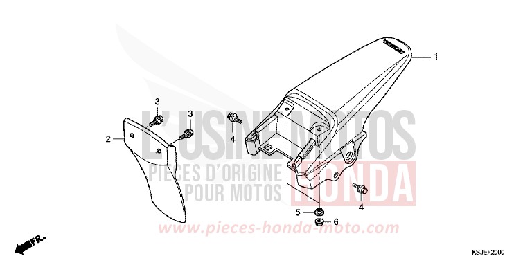 REAR FENDER (CRF80F8,9/CRF100F8,9,A) for CRF100F EXTREME RED (R292) from 2008