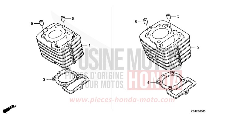 CYLINDER for CRF100F EXTREME RED (R292) from 2011