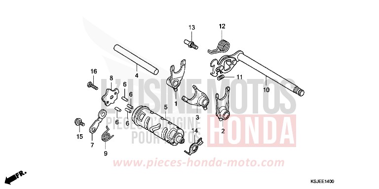 GEARSHIFT DRUM for CRF100F EXTREME RED (R292) from 2011