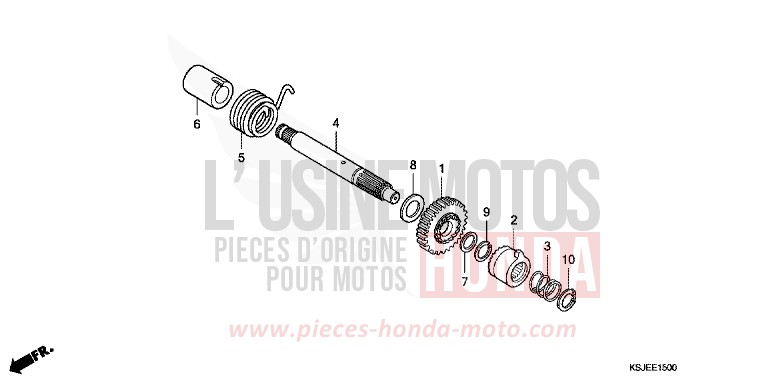 KICK STARTER SPINDLE for CRF100F EXTREME RED (R292) from 2011