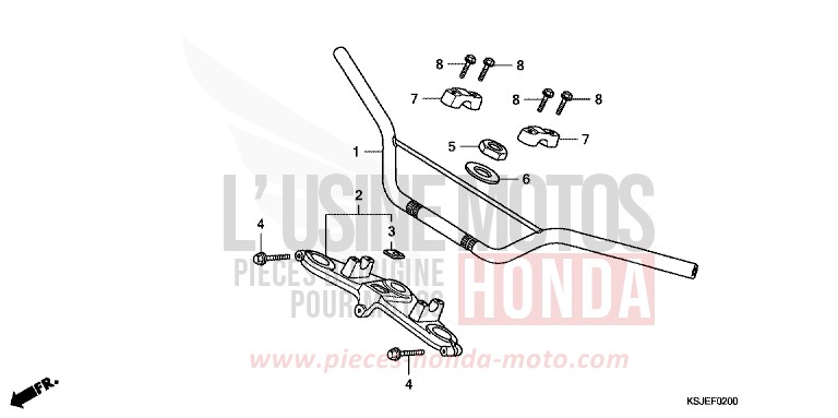 HANDLE PIPE for CRF100F EXTREME RED (R292) from 2011
