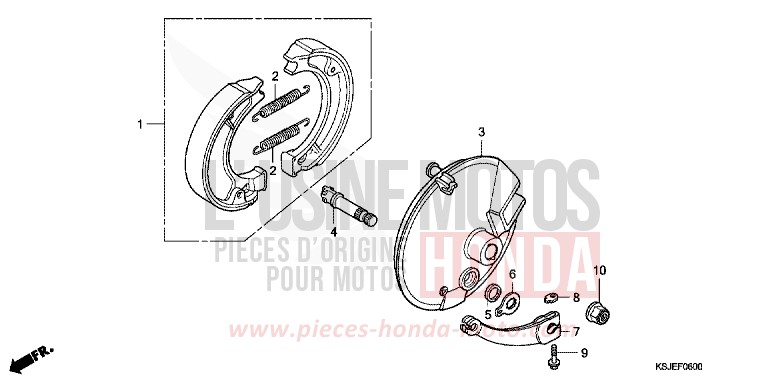 FRONT BRAKE PANEL for CRF100F EXTREME RED (R292) from 2011