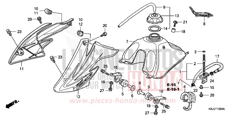 FUEL TANK for CRF100F EXTREME RED (R292) from 2011