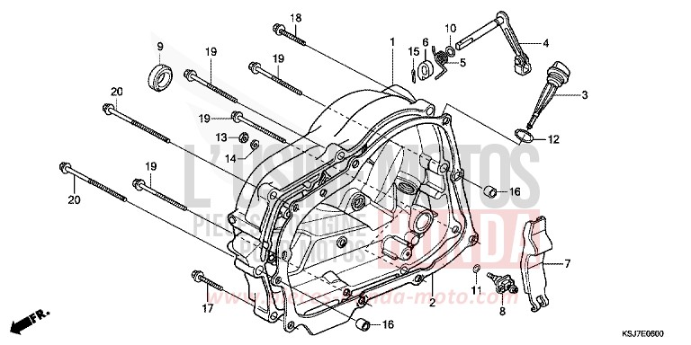 RIGHT CRANKCASE COVER for CRF100F EXTREME RED (R292) from 2012
