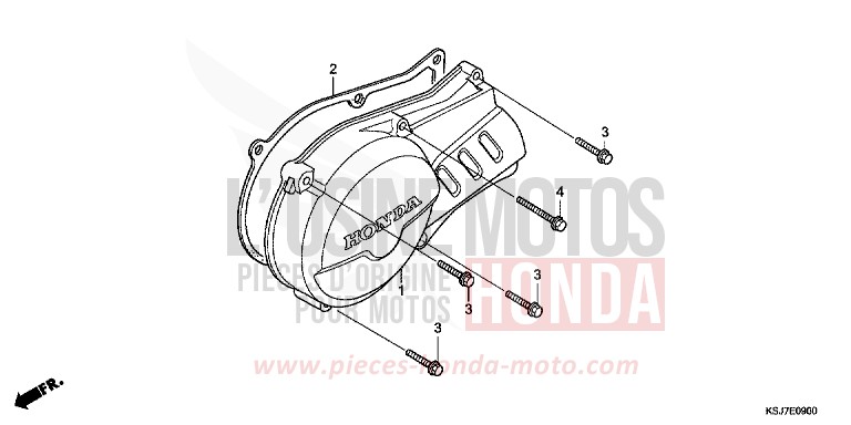 LEFT CRANKCASE COVER for CRF100F EXTREME RED (R292) from 2012