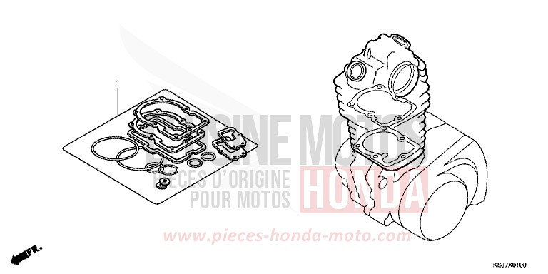 GASKET KIT A for CRF100F EXTREME RED (R292) from 2012
