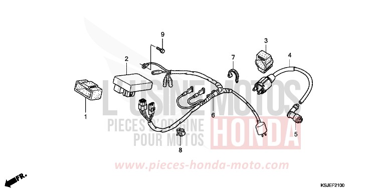 WIRE HARNESS for CRF100F EXTREME RED (R292) from 2011