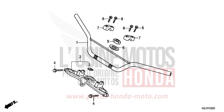 HANDLE PIPE for CRF100F EXTREME RED (R292) from 2012
