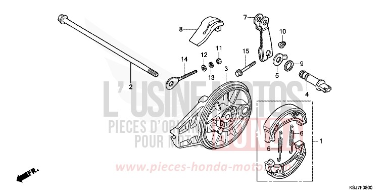 REAR BRAKE PANEL for CRF100F EXTREME RED (R292) from 2012