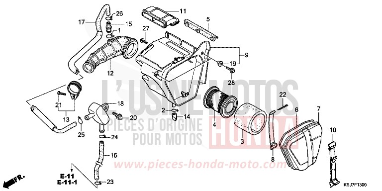 AIR CLEANER for CRF100F EXTREME RED (R292) from 2012