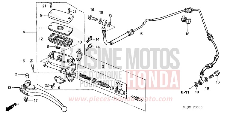 CLUTCH MASTER CYLINDER for CB1300 DARKNESS BLACK METALLIC (NH463) from 2003
