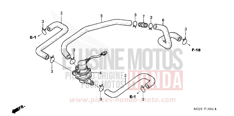 AIR INJECTION CONTROL VALVE for CB1300 DARKNESS BLACK METALLIC (NH463) from 2003