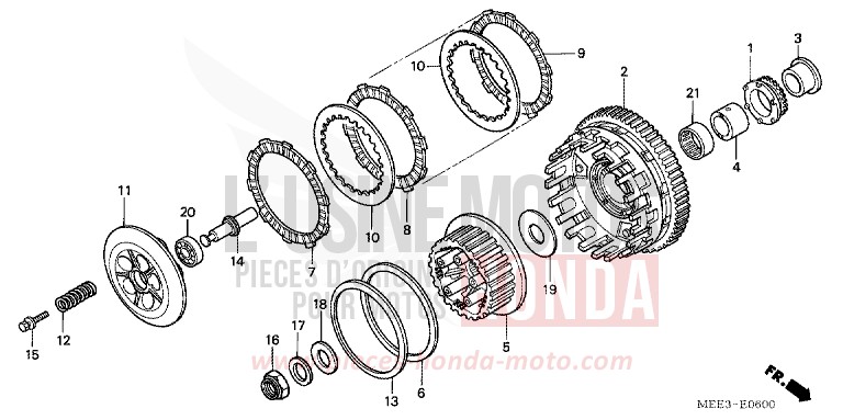 KUPPLUNG for CBR600RR BLACK (NH1) from 2004