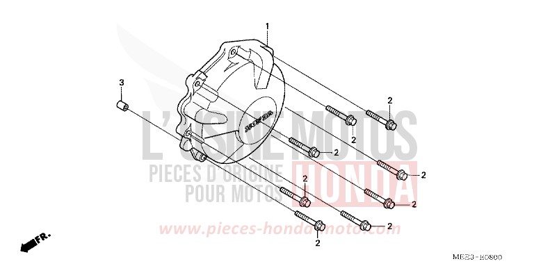 GENERATOR COVER for CBR600RR BLACK (NH1) from 2004