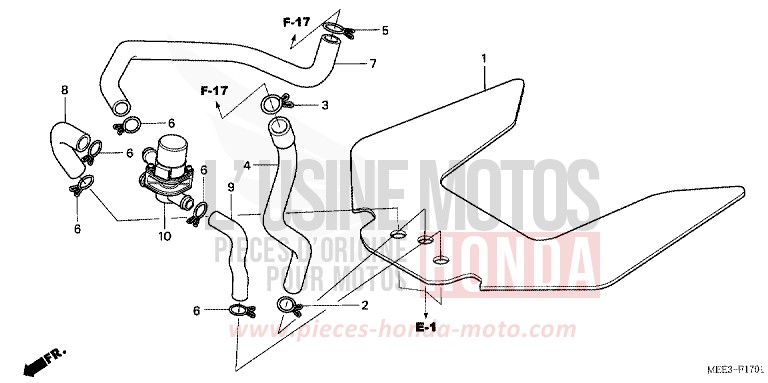 AIR INJECTION CONTROL VALVE for CBR600RR BLACK (NH1) from 2004