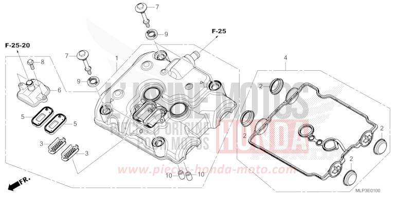 CYLINDER HEAD COVER for CL500A MAT GUNPOWDER BLACK METALLIC (NH436) from 2025