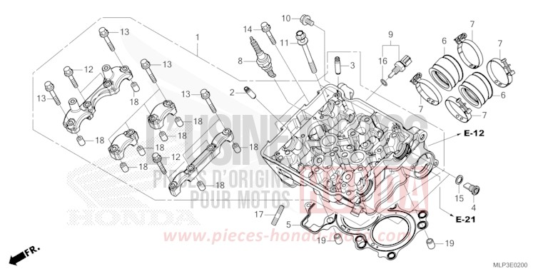 CYLINDER HEAD for CL500A MAT GUNPOWDER BLACK METALLIC (NH436) from 2025
