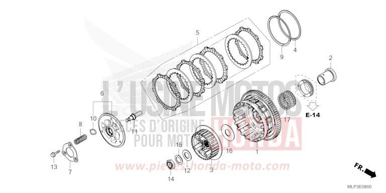 CLUTCH for CL500A MAT GUNPOWDER BLACK METALLIC (NH436) from 2025