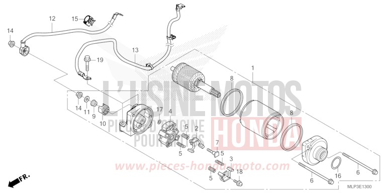 STARTER MOTOR for CL500A MAT GUNPOWDER BLACK METALLIC (NH436) from 2025