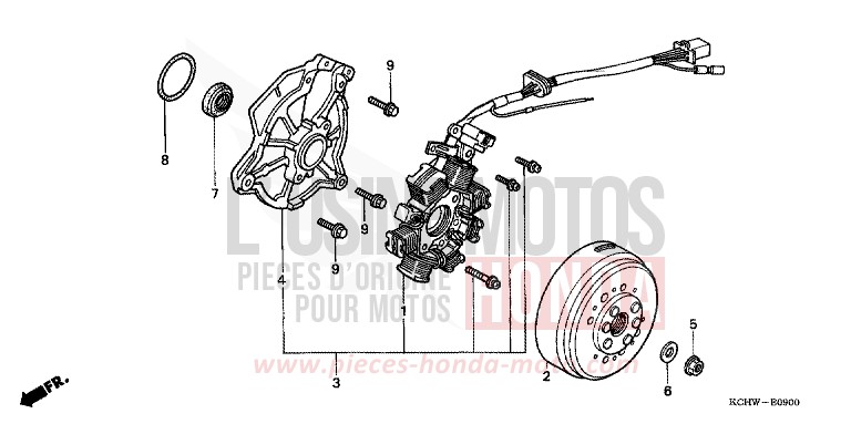 GENERATOR (1) for CG125 ATESSA BLUE (PB162) from 1998