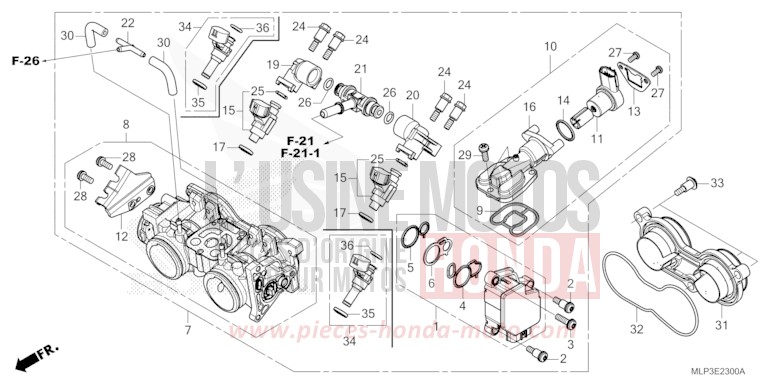 THROTTLE BODY for CL500A MAT GUNPOWDER BLACK METALLIC (NH436) from 2025