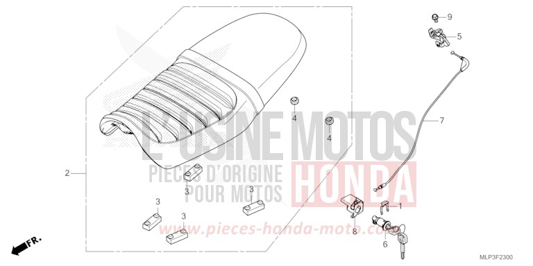 SEAT for CL500A MAT GUNPOWDER BLACK METALLIC (NH436) from 2025