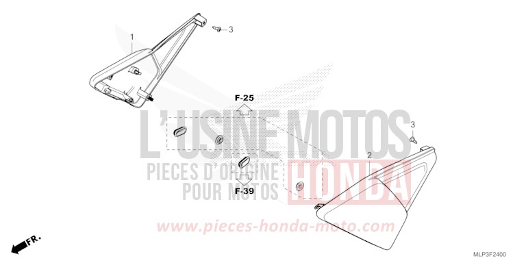 SIDE COVER for CL500A MAT GUNPOWDER BLACK METALLIC (NH436) from 2025