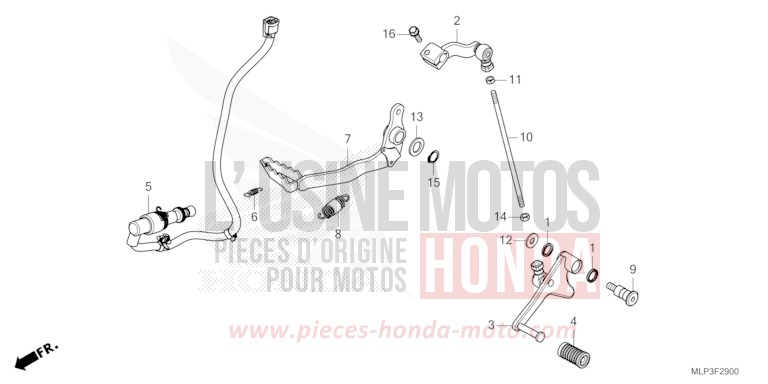 PEDAL for CL500A MAT GUNPOWDER BLACK METALLIC (NH436) from 2025