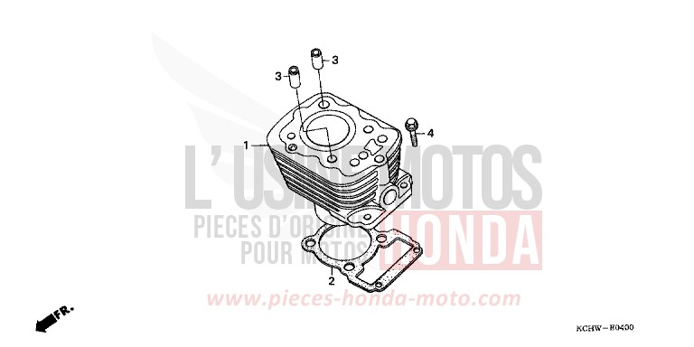 CYLINDER for CG125 MAGNA RED (R201) from 1998