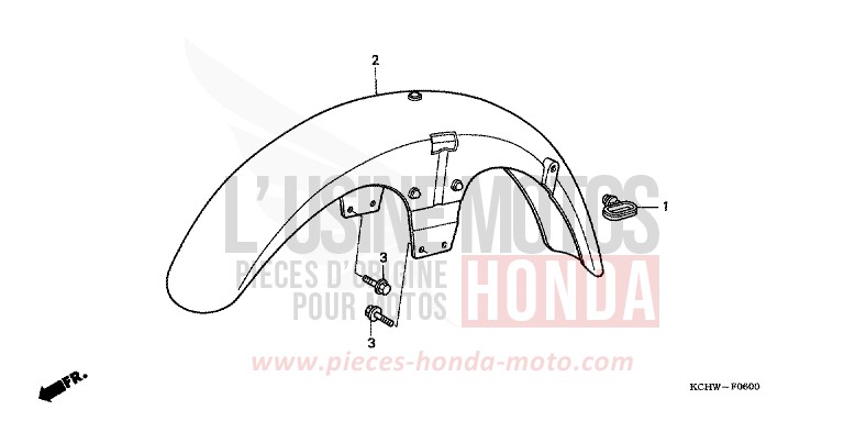 FRONT FENDER for CG125 MAGNA RED (R201) from 1998