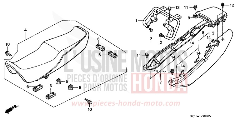 SEAT for CG125 MAGNA RED (R201) from 1998