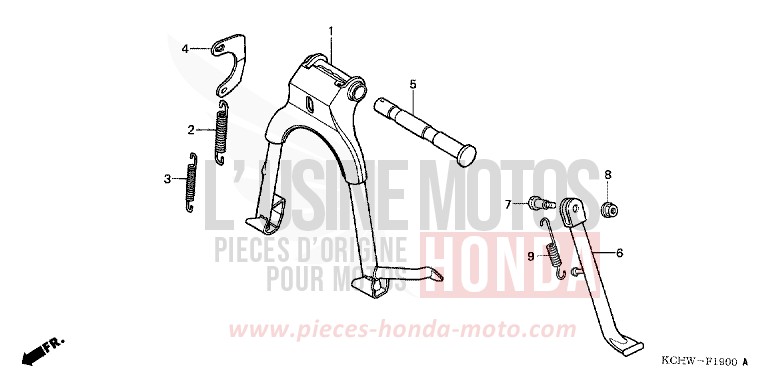 STAND for CG125 MAGNA RED (R201) from 1998