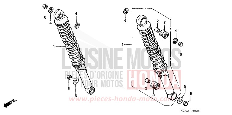 REAR CUSHION for CG125 MAGNA RED (R201) from 1998