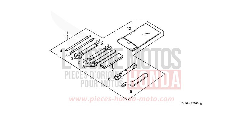TOOLS for CG125 MAGNA RED (R201) from 1998