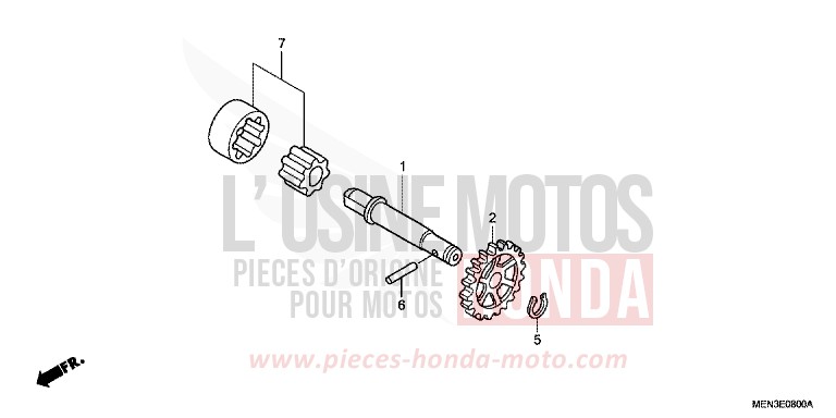 OIL PUMP for CRF450R EXTREME RED (R292) from 2011
