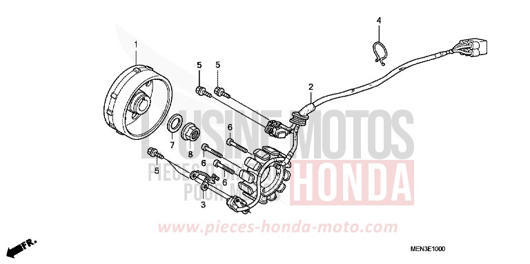 GENERATOR for CRF450R EXTREME RED (R292) from 2011