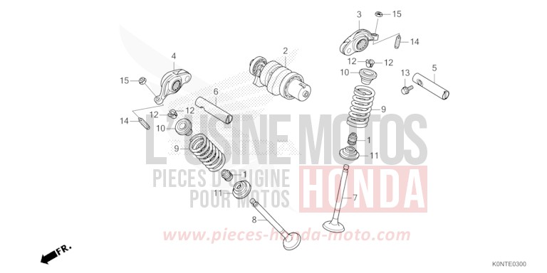 CAMSHAFT/VALVE for CBF125MEF IMPERIAL RED METALLIC (R355) from 2026