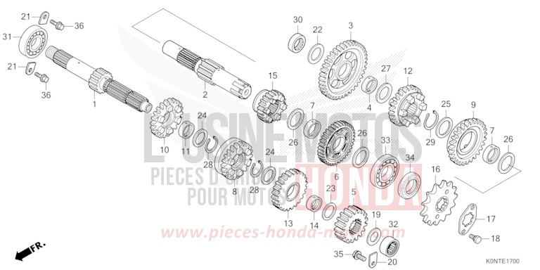 TRANSMISSION for CBF125MEF IMPERIAL RED METALLIC (R355) from 2026