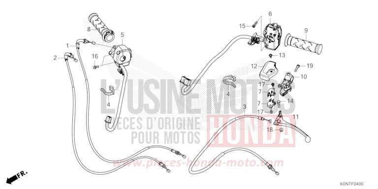 HANDLE LEVER/SWITCH/CABLE for CBF125MEF IMPERIAL RED METALLIC (R355) from 2026