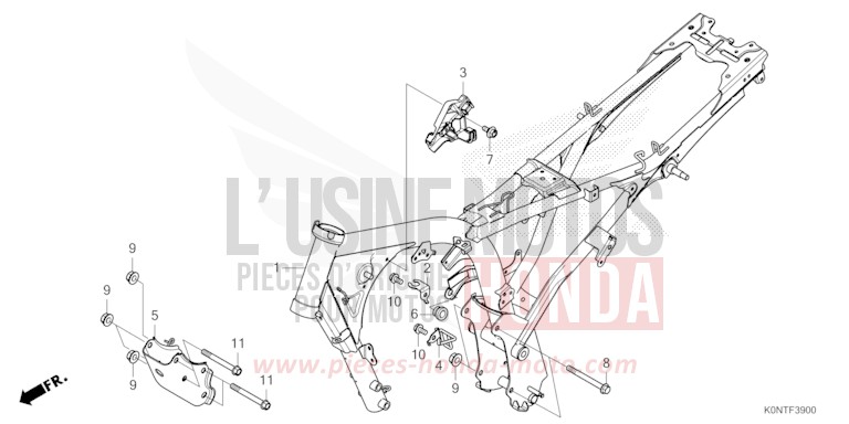 FRAME BODY for CBF125MEF IMPERIAL RED METALLIC (R355) from 2026