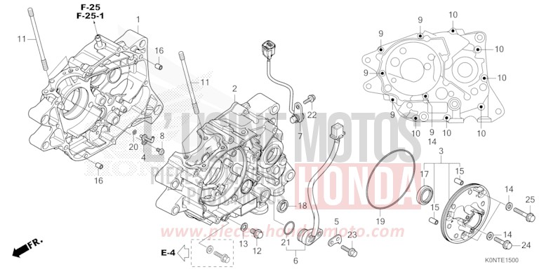 CRANKCASE for CBF125MEF MAT AXIS GRAY METALLIC (NH303) from 2026
