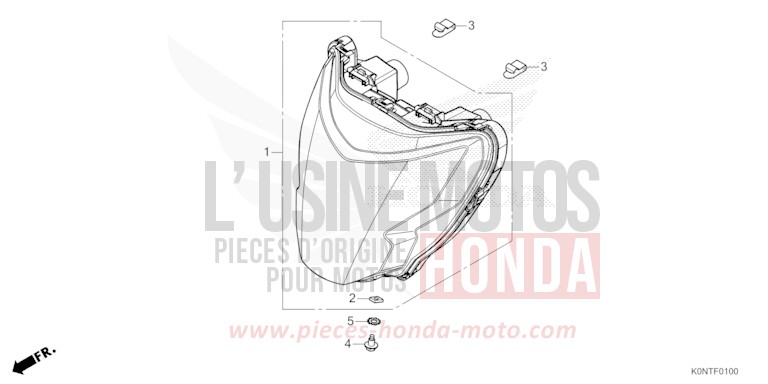 HEADLIGHT for CBF125MEF MAT AXIS GRAY METALLIC (NH303) from 2026