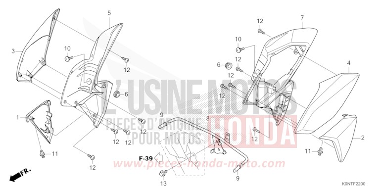 SHROUD for CBF125MEF MAT AXIS GRAY METALLIC (NH303) from 2026