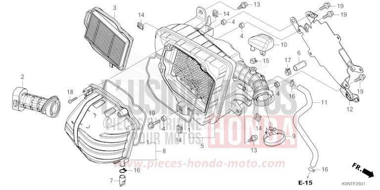 AIR CLEANER (CBF125MEF) for CBF125MEF MAT AXIS GRAY METALLIC (NH303) from 2026