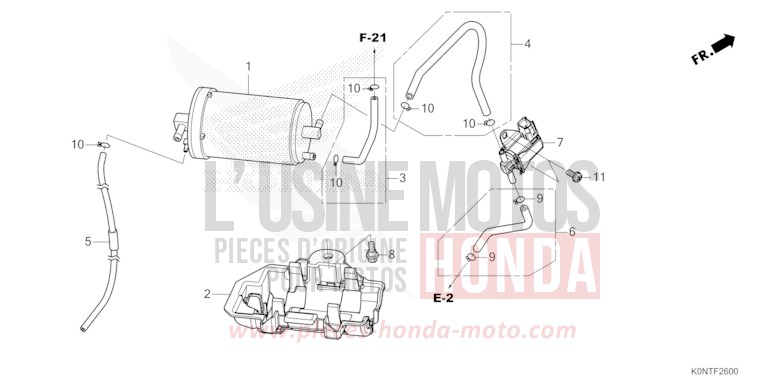 CANISTER for CBF125MEF MAT AXIS GRAY METALLIC (NH303) from 2026