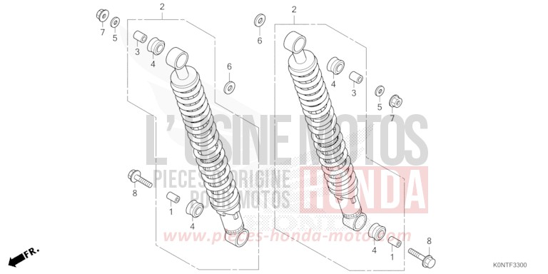 REAR CUSHION for CBF125MEF MAT AXIS GRAY METALLIC (NH303) from 2026